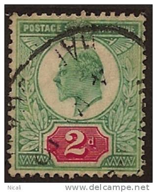 GB 1902 2d Blue Green & Red KE VII SG 229 U RV2024 - Zonder Classificatie