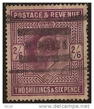 GB 1902 2/6 Purple KE VII SG 262 U RV2071 - Ohne Zuordnung