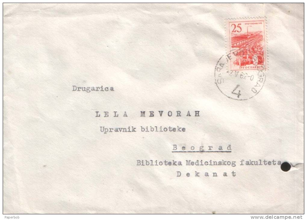 TPO,CVR WITH RAILWAY CANCEL 4 SARAJEVO-BEOGRAD - Covers & Documents