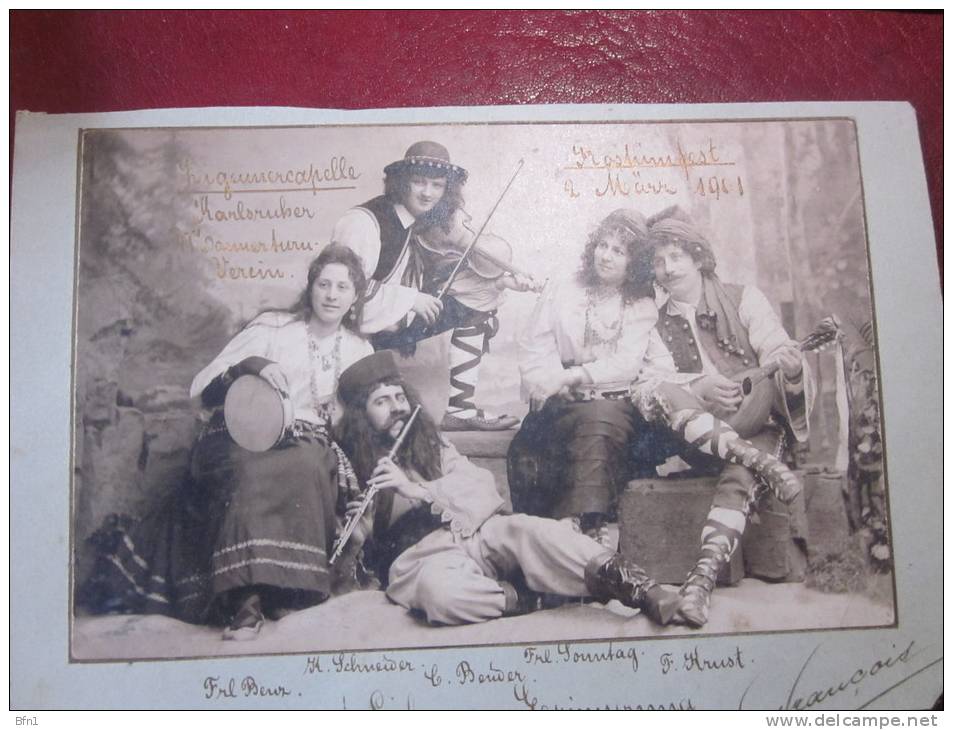 PHOTO OU CPA - ORCHESTRE DE TZIGANES - ALLEMAGNE 1901- VOIR PHOTOS