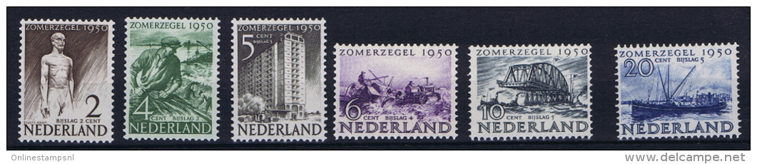 Netherlands, 1950 NVPH 550-555,  MNH/** - Ongebruikt