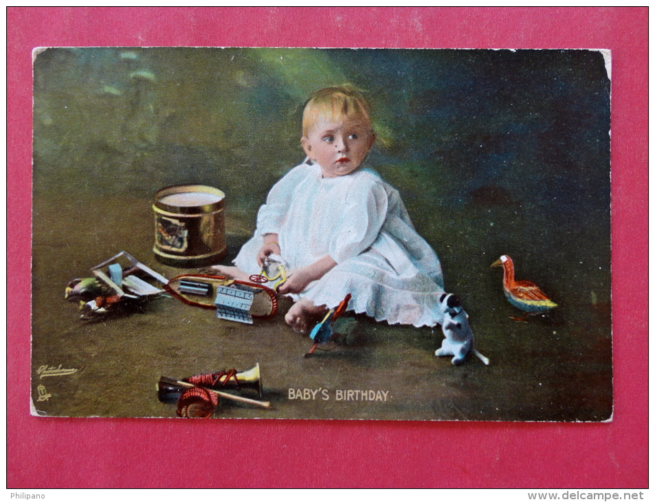 Baby's Birthday---  Playing With Toys-- Tuck Happy Childhood  1909 Cancel       Ref 951 - Collections, Lots & Séries