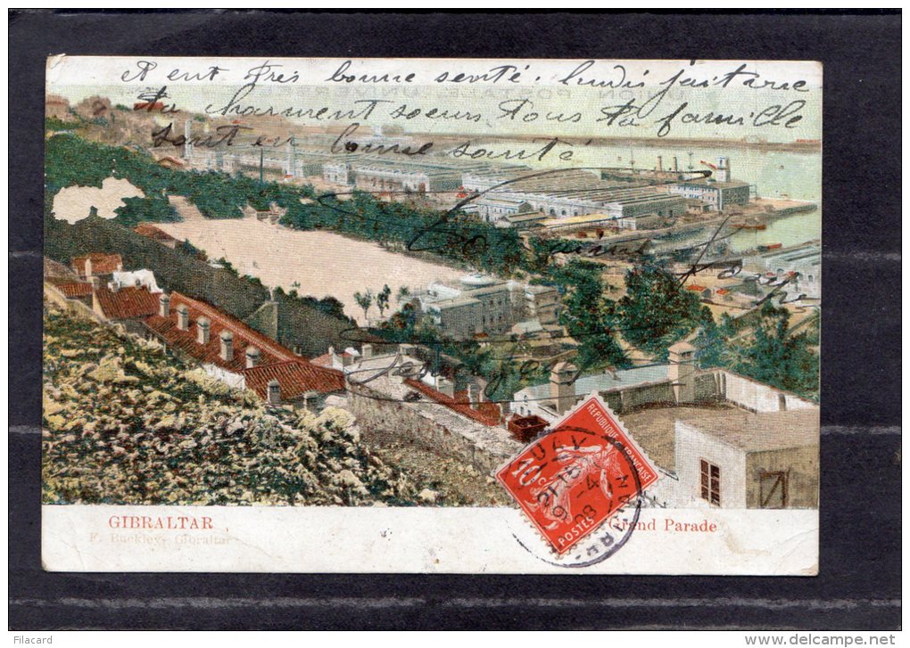 39267    Gibilterra -Gibraltar,  Grand Parade,  VG  1908 - Gibilterra