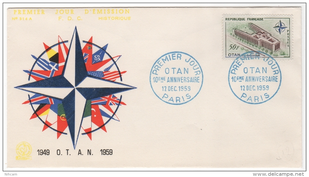 OTAN FDC 1959 - OTAN