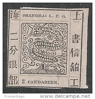 CHINA SHANGAI 1865 - Yvert #2 - Mint No Gum (*) - ...-1878 Prefilatelia