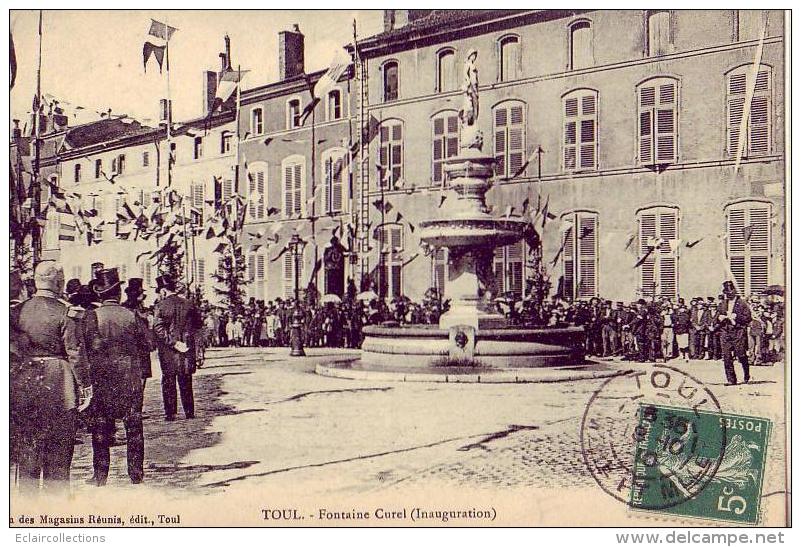 Toul  54   Inauguration Des Eaux De Toul Fontaine Curel - Toul