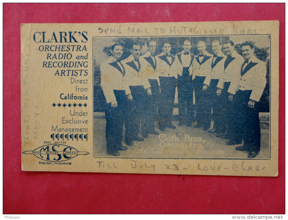 Clark's Orchestra Radio And Recording Artist Direct From California 1932 Cancel  Ref 952 - Death Valley