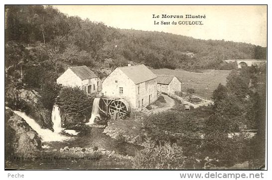 N°30255 -cpa Le Saut Du Gouloux - Molinos De Agua