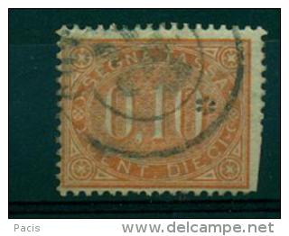 REGNO 1869 SEGNATASSE 10 C. BRUNO ARANCIO - Strafport