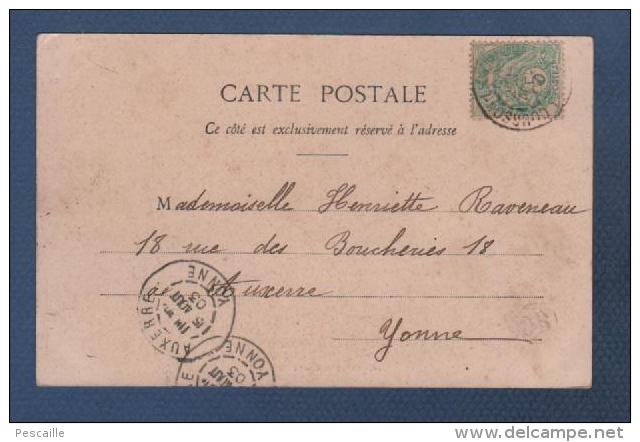 89 YONNE - CP COURSON - LE CHATEAU - CLICHE LENOBLE N° 11 - CIRCULEE EN 1903 - Courson-les-Carrières