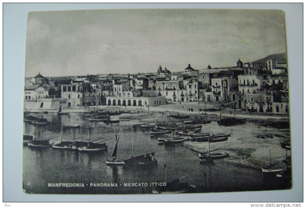 MANFREDONIA   PORTO  -   FOGGIA   PUGLIA   VIAGGIATA  COME DA FOTO IMMAGINE OPACA  BOLLO RIMOSSO - Manfredonia