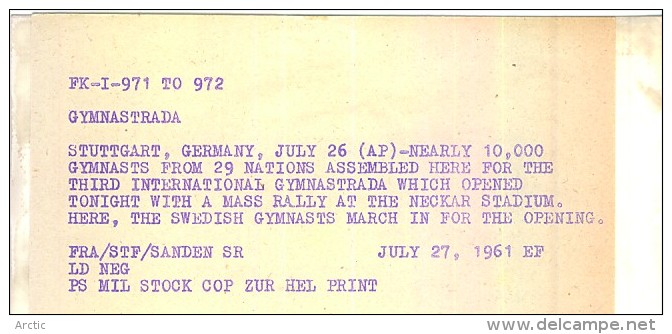 Championnats à Stuttgard 1961 équipe De Suéde - Leichtathletik