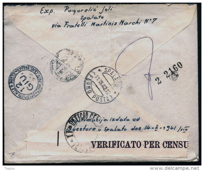 ITALIA - CROATIA - DALMACIOA - SPALATO To VOJVODINA - FERMO POSTA - POGORELI&#262; - CENSURA - 1942 - Andere & Zonder Classificatie