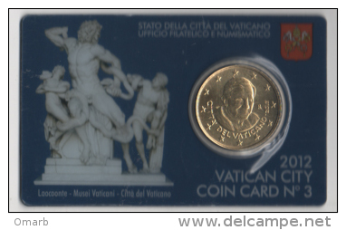 Mon006 Vaticano, Vatikan, Vatican City Coin Card 3 - 2012, Pontificato Papa Pope Benedetto XVI, Official Ufficiale - Vatican