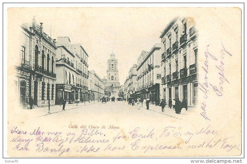 Mexico Calle Del Cinco De Mayo C. 1904 - México
