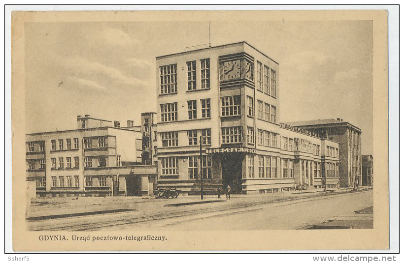 GDYNIA Urzad Pocztowo-telegraficzny General Post Office C. 1930 - Polen