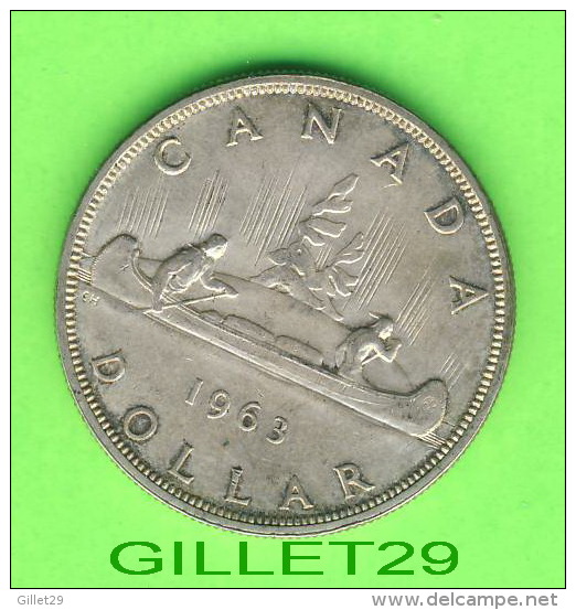 COINS, MONNAIES, CANADA - ONE DOLLAR 1963 - ELIZABETH II -  DEI GRATIA REGINA - - Canada