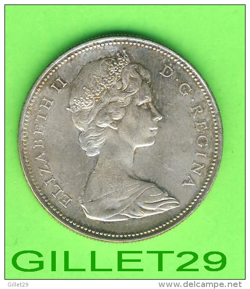 COINS, MONNAIES, CANADA - ONE DOLLAR 1966,VF-20 GROSSES PERLES -ELIZABETH II DEI GRATIA REGINA - - Canada