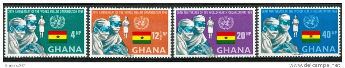 1968 Ghana Sanità Health Santè Set MNH** Nu170 - OMS