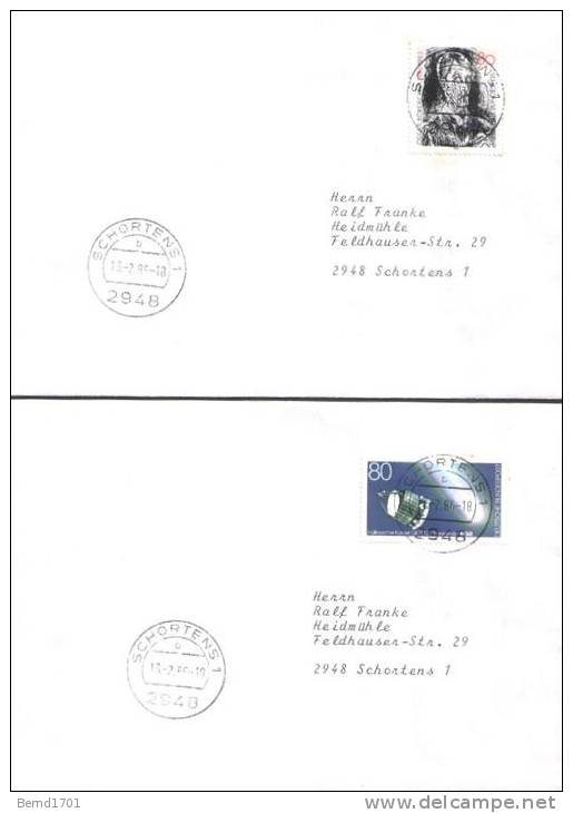 Germany - 1986 # 10 Versch. FDC / 10 Different FDC (b373)- - 1981-1990