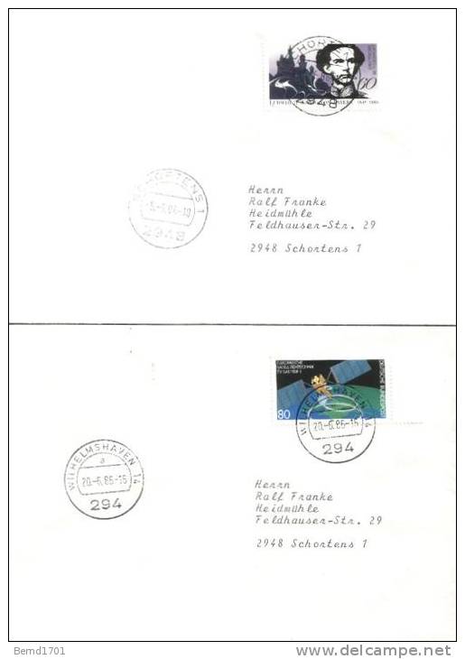 Germany - 1986 # 10 Versch. FDC / 10 Different FDC (b373)- - 1981-1990