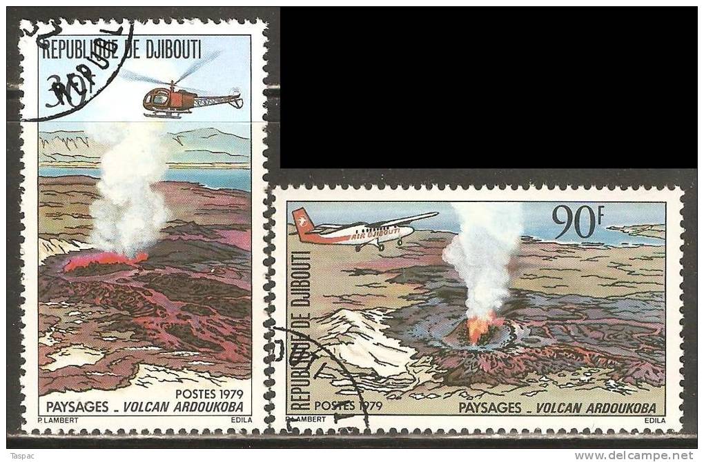 Djibouti 1979 Mi# 243-244 Used - Ardoukoba Volcano - Volcans