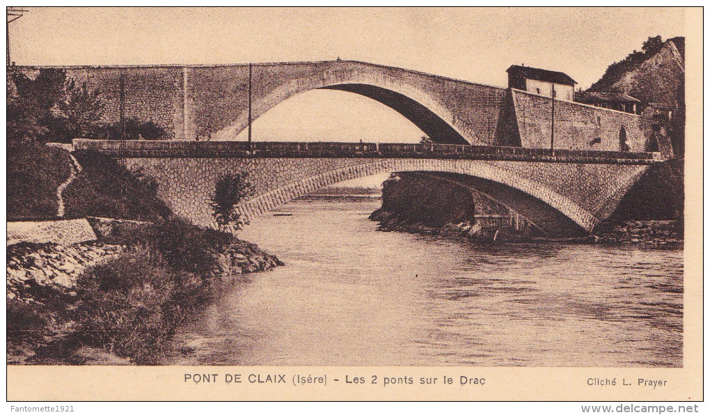 PONT DE CLAIX - LES DEUX PONTS SUR LE DRAC(dil77) - Ponts