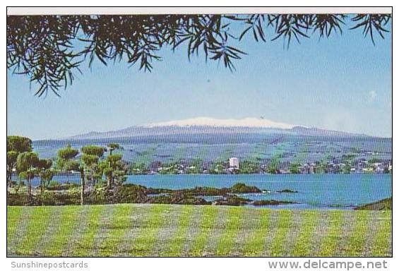 Hawaii Hilo Hawaiis Snow Capped Mauna Kea View From Hilo On The Big Island - Hilo