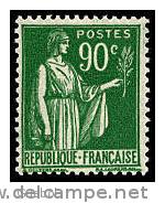 France Type Paix - N°  367 * 4ème Série 90c Vert - 1932-39 Peace