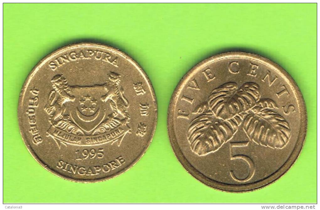 SINGAPUR - SINGAPORE -  5 Cents  KM50 / 99 - Ver Años - Look Years - Singapur