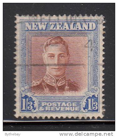 New Zealand Used Scott #266 1sh3p King George VI - Watermark Upright - Used Stamps