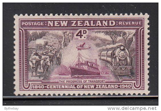 New Zealand MH Scott #235 4p Progress In Transportation - Ongebruikt