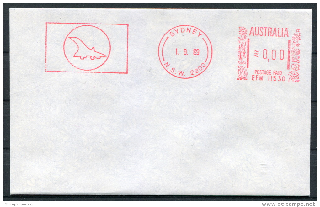 1989 Australia Sydney Concorde Franking Machine Cover - Concorde