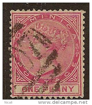 DOMINICA 1886 1d QV Wmk CA SG 22 U YK311 - Dominica (...-1978)