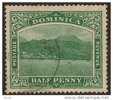 DOMINICA 1908 1/2d Roseau SG 47aw U YK315 - Dominica (...-1978)