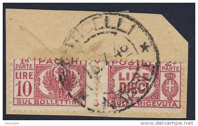 Luogoteneza - 1946 - Pacchi Postali Senza Fasci - Lire 10 - Colis-postaux
