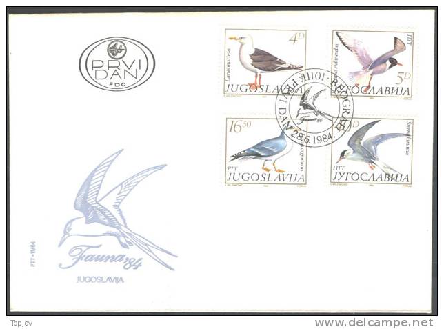 YUGOSLAVIA - JUGOSLAVIA  - BIRDS - GULL - FDC -1984 - Albatros