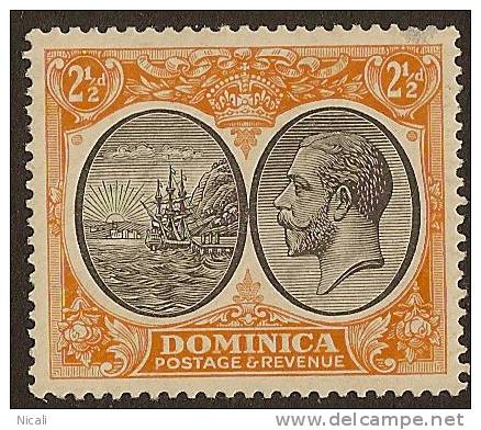 DOMINICA 1923 2 1/2d KGV And Ship SG 77 HM YK326 - Dominica (...-1978)