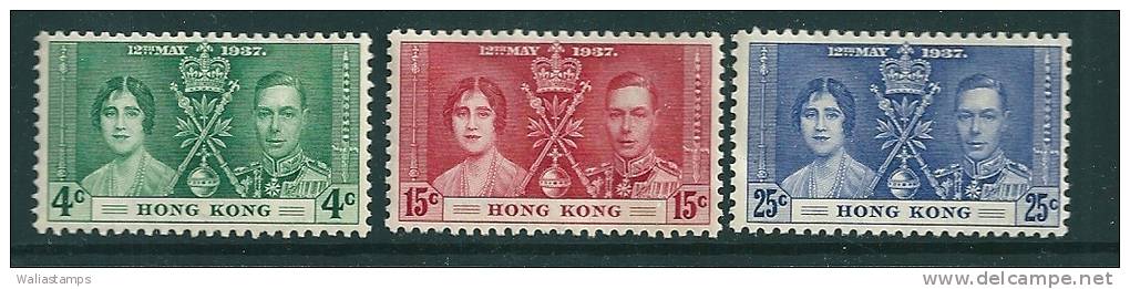 Hong Kong China 1937 SG 137-9 MNH** - Neufs