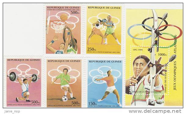 Guinea-1995 Atlanta 96 Olympic Games Set + MS  MNH - Ete 1996: Atlanta