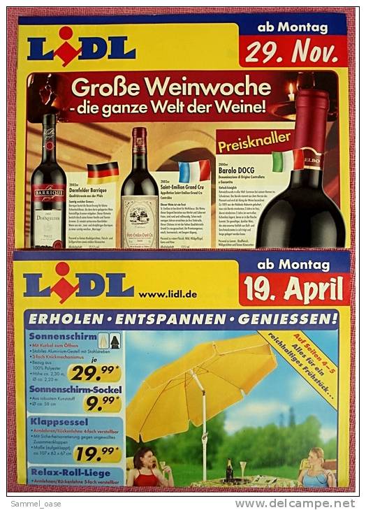 19 X Lidl Reklame Prospekte Von 2004 / 2005   - Insgesammt  Ca. 130 Seiten Großformat - Sonstige & Ohne Zuordnung