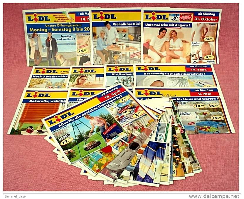 21 X Lidl Reklame Prospekte Von 2004 / 2005   - Insgesammt  Ca. 170 Seiten Großformat - Sonstige & Ohne Zuordnung