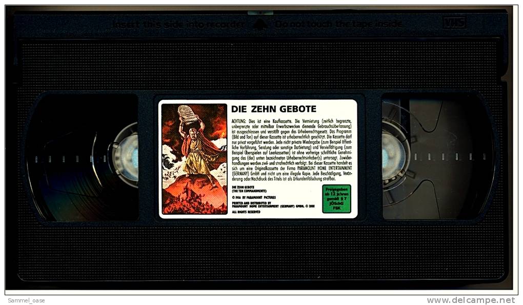 VHS Video , Die Zehn Gebote  -  Mit : Brynner Yul,  Anderson Judith , Mather Jack , Dobkin Lawrence  -  Von 2001 - Classic
