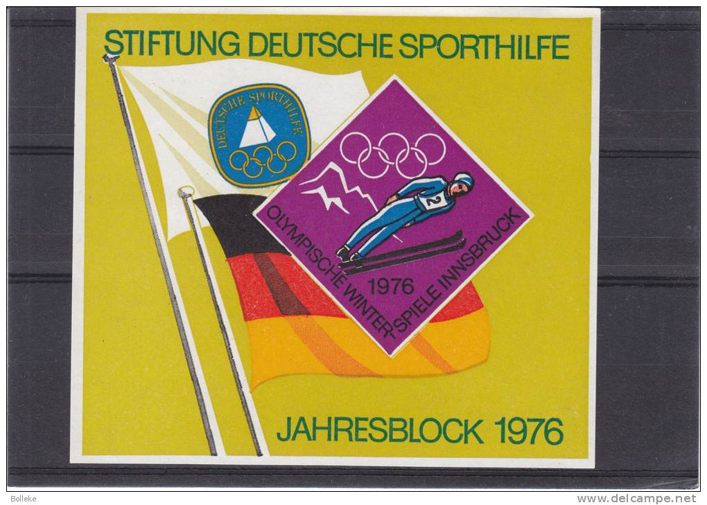 Jeux Olympiques - Innsbrück - Saut Du Tremplin - République Fédérale - Bloc De 1976 ** - Privées & Locales