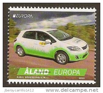 ALAND - EUROPA 2013 -TEMA ANUAL " POSTAL VEHICLE"-  SERIE De 1 V - 2013