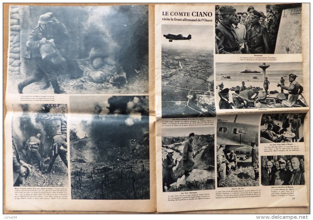 RARISSIME REVUE ALLEMANDE EN LANGUE FRANCAISE 1940- 36 PAGES- PHOTOS HISTORIQUES RARES- PROPAGANDE- PUB- FAITS DE GUERRE - Autres & Non Classés