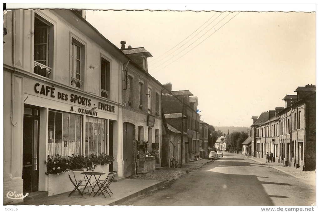 CPSM 76 Café Des Sports Épicerie A . OZANNAT . Rue De L'Audience à BELLENCOMBRE  En 1950 - Bellencombre