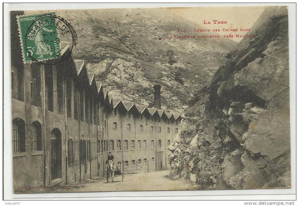 PRES De MAZAMET (81) - CHEMIN DES USINES DANS LA VALLEE DE L´ARNETTE - Mazamet