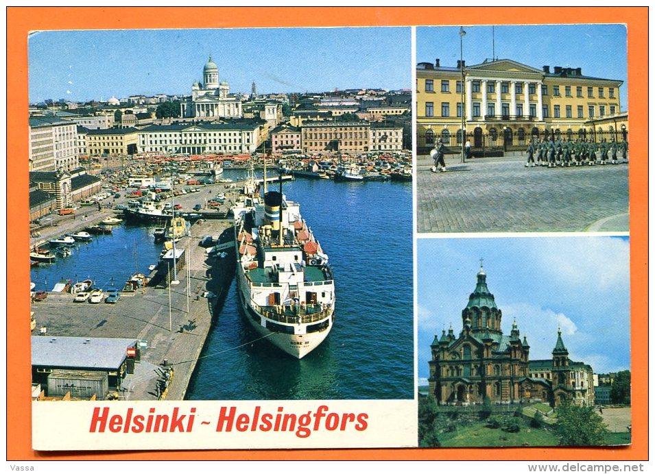 FINLAND. HELSINKI - HELSINGFORS . Ship. Unused Multiviews PC - Finnland