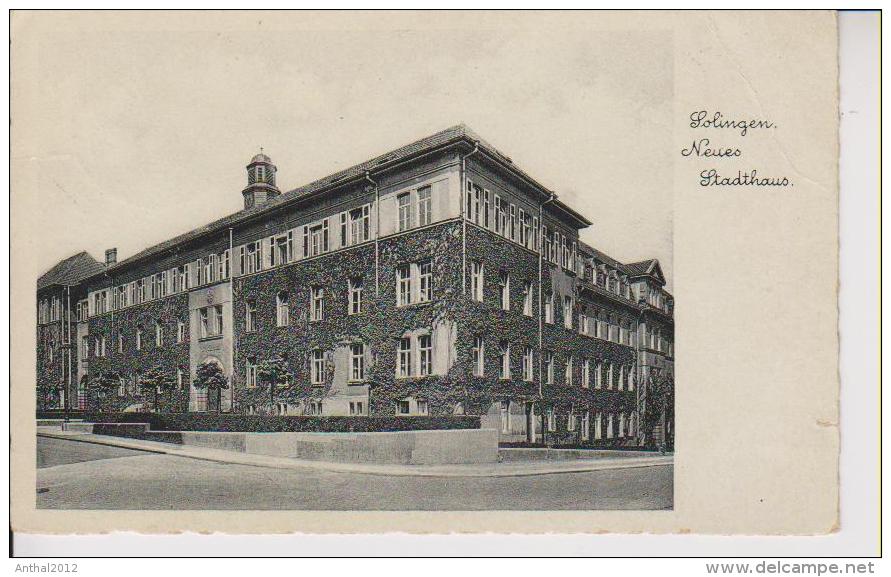 Solingen Neues Rathaus Mit Wildem Wein Behangen 4.9.1934 Nach Schwabach - Solingen